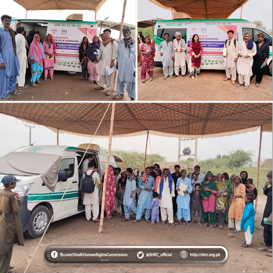 Sindh Human Rights Commission (SHRC) (@shrc_official) on Twitter photo The <a href="/SHRC_official/">Sindh Human Rights Commission (SHRC)</a>, in collaboration with <a href="/NadraPak/">NADRA</a> & <a href="/SPARCPK/">SPARC</a>, has facilitated CNIC registration for brick kiln workers across Sindh through mobile vans.
Ensuring identity means ensuring rights.
No one should be left behind.
#SHRC #CNICForAll #HumanRights #Sindh #Inclusion The <a href="/SHRC_official/">Sindh Human Rights Commission (SHRC)</a>, in collaboration with <a href="/NadraPak/">NADRA</a> & <a href="/SPARCPK/">SPARC</a>, has facilitated CNIC registration for brick kiln workers across Sindh through mobile vans.
Ensuring identity means ensuring rights.
No one should be left behind.
#SHRC #CNICForAll #HumanRights #Sindh #Inclusion