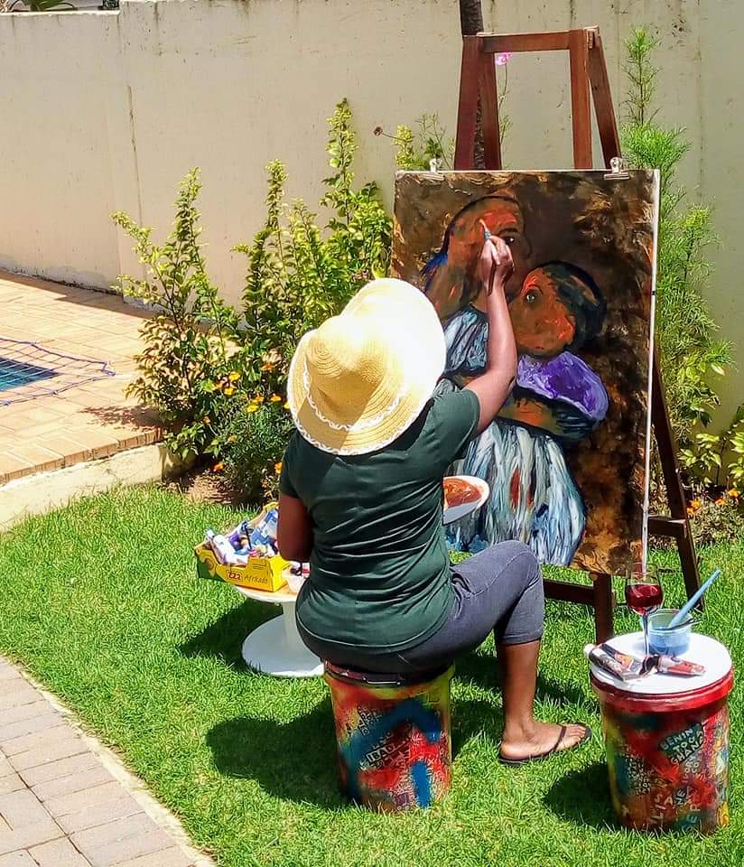 Mother’s Embrace – Original Expressionist African Art by Miabo Enyadike | Exclusive Collectors’ Piece

 Experience the powerful connection of motherhood in this exclusive original painting by internationally acclaimed Nigerian artist Miabo Enyadike.
saatchiart.com/en-za/art/Pain…