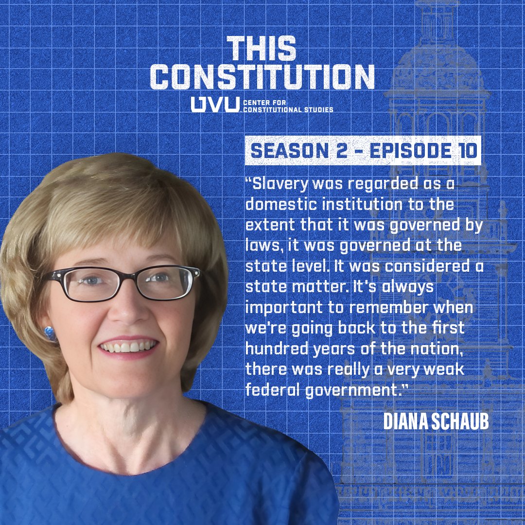 CCSUVU's tweet photo. We mark #Juneteenth, the formal ending of slavery in the U.S., with a special #ThisConstitution #podcast on the #EmancipationProclamation with special guest 𝗗𝗶𝗮𝗻𝗮 𝗦𝗰𝗵𝗮𝘂𝗯. Listen to Season 2's Episode 10 here, https://t.co/VgSWjHD0uF, or watch here, https://t.co/WuzHpM2nLb