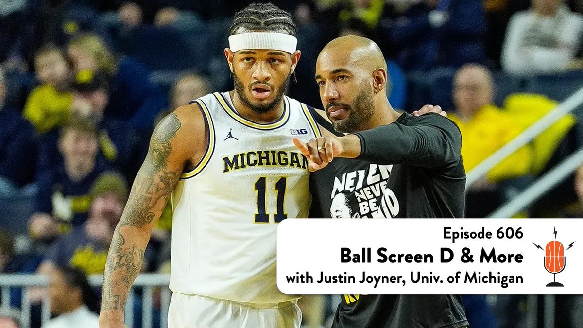 Our latest episode is a Ball Screen Defense clinic with <a href="/JoynerJustin/">Justin Joyner</a> from <a href="/umichbball/">Michigan Men's Basketball</a>:

- Where to start
- Your personnel
- Contingency plans
- Must do’s of ball screen D
+ Learnings from some of the best

[Full episode links below]