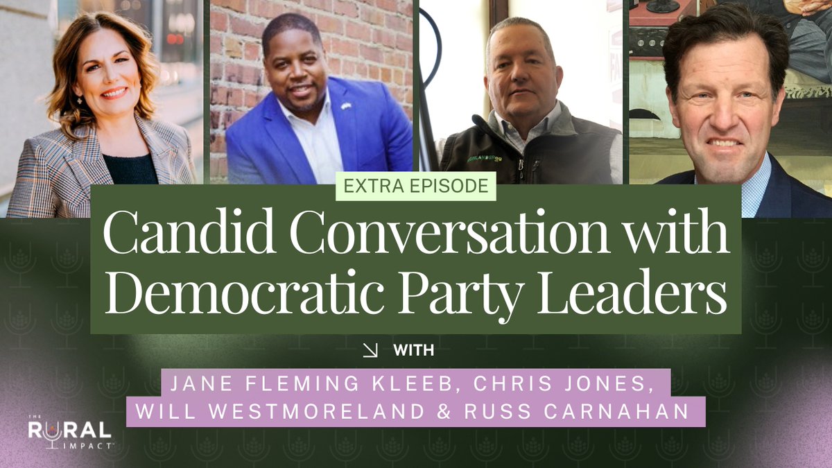 The Rural Impact! (@theruralimpact) on Twitter photo NEW: Candid Conversation episode! <a href="/MRBImpact/">Michelle Rathman 🟧 (the real one)</a> was joined by <a href="/TheDemocrats/">Democrats</a> <a href="/janekleeb/">Jane Fleming Kleeb🇺🇸thank you Pres. Biden</a> @jonesforAR <a href="/MoDemParty/">Missouri Democrats 🇺🇸</a> & Will Westmoreland for a wide-ranging roundtable discussion on Trump Administration policies and their impacts on rural.
tinyurl.com/2zf5byh8 NEW: Candid Conversation episode! <a href="/MRBImpact/">Michelle Rathman 🟧 (the real one)</a> was joined by <a href="/TheDemocrats/">Democrats</a> <a href="/janekleeb/">Jane Fleming Kleeb🇺🇸thank you Pres. Biden</a> @jonesforAR <a href="/MoDemParty/">Missouri Democrats 🇺🇸</a> & Will Westmoreland for a wide-ranging roundtable discussion on Trump Administration policies and their impacts on rural.
tinyurl.com/2zf5byh8