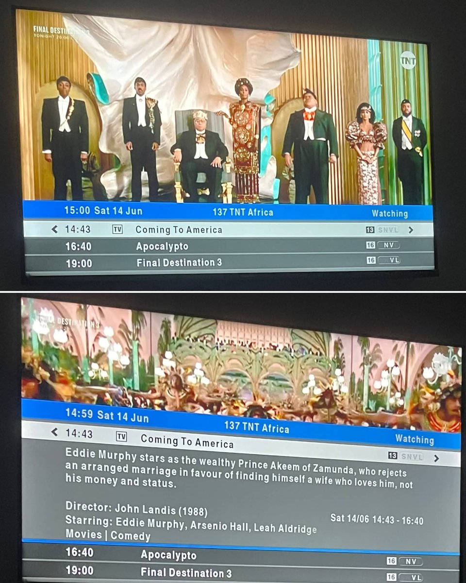 bluprint7g's tweet image. This is 2025,
I repeat 2025
DSTv is showing 1988 COMING TO AMERICA.
So I'm paying subscription to watch 1988 "COMING TO AMERICA"
Tomorrow, they'll complain of subscribers decline
issorite