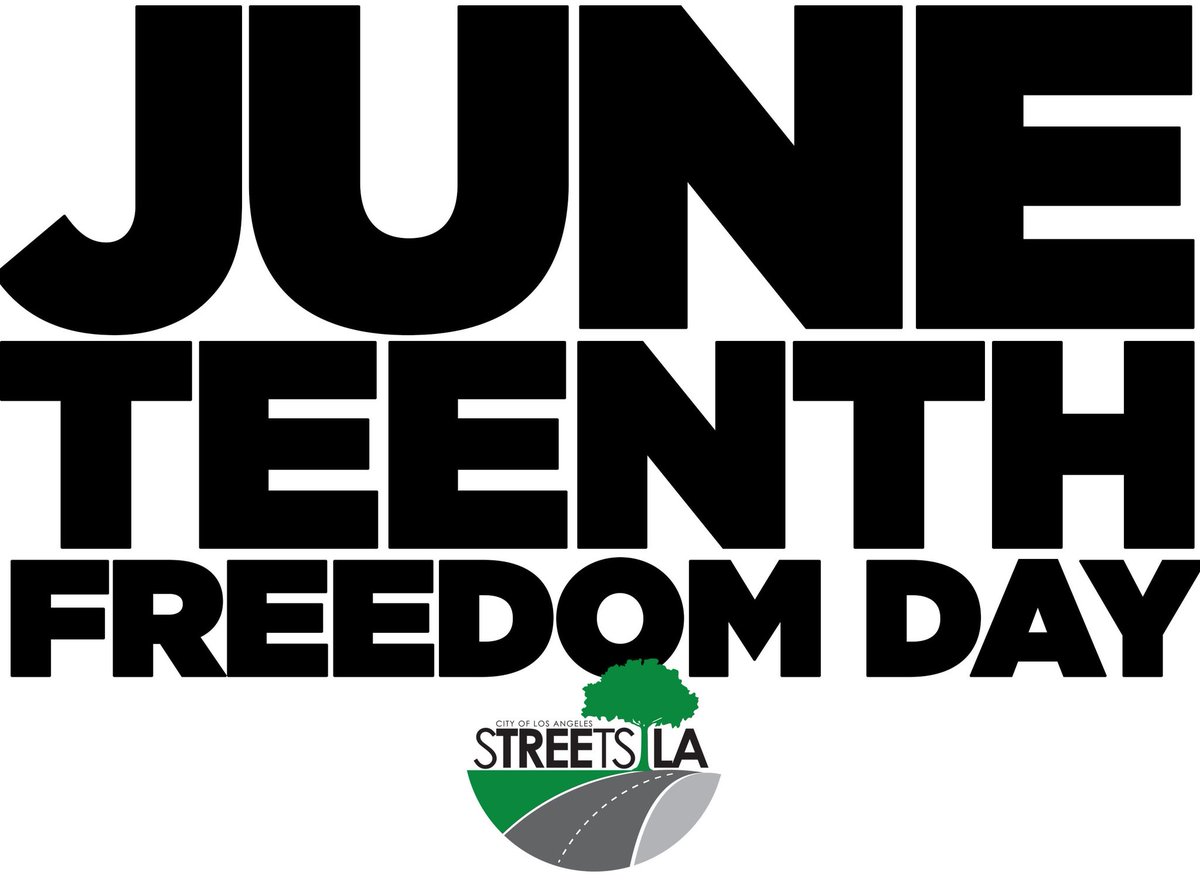 BSSLosAngeles's tweet image. StreetsLA wishes you a meaningful Juneteenth.
Today, we reflect on our history as we dedicate ourselves to what must be done to build a better future.
We celebrate freedom, resilience and progress -- while also acknowledging our collective movement toward further progress.