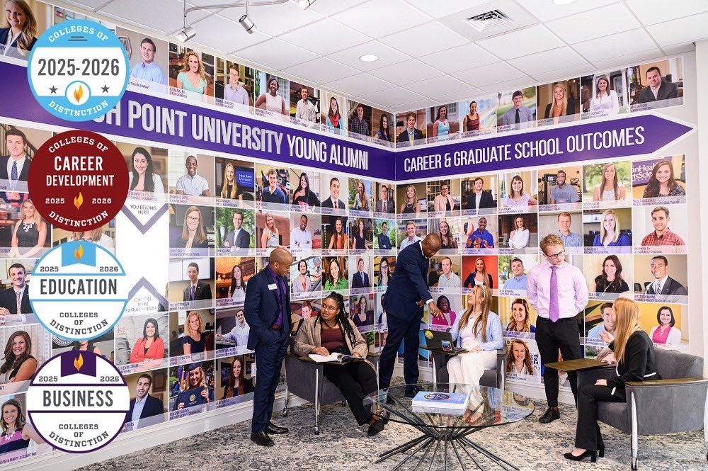 HighPointU's tweet image. High Point University has been recognized as a College of Distinction for the 2025-26 academic year. This marks the 15th consecutive year that HPU has received this prestigious honor.