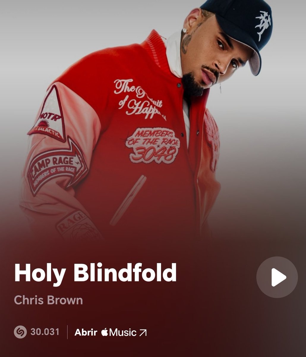 Chris Brown's song "Holy Blinbfold" surpassed 30,000 Shazams on the platform. 
#ChrisBrown #HolyBlindfold #Shazam