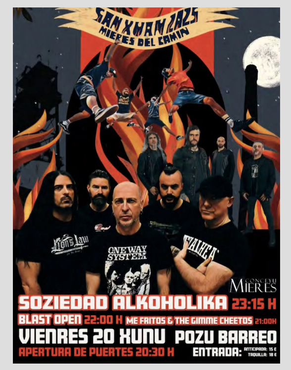 Hontza Produkzioak (@hontzap) on Twitter photo Mañana el ´ConfrontacionTour´de <a href="/SoziAlkoholika/">SOZIEDAD ALKOHOLIKA</a> alcanzará el Pozu Barreo de Mieres, en plena celebración de San Xuan. Completan el cartel <a href="/MeFritos/">Me Fritos</a> y <a href="/BlastOpen/">Blast Open</a> .
Últimas entradas: entradium.com/.../soziedad-a…...
#SoziedadAlkoholika #SA #confrontacion #confrontaciontour #Mieres Mañana el ´ConfrontacionTour´de <a href="/SoziAlkoholika/">SOZIEDAD ALKOHOLIKA</a> alcanzará el Pozu Barreo de Mieres, en plena celebración de San Xuan. Completan el cartel <a href="/MeFritos/">Me Fritos</a> y <a href="/BlastOpen/">Blast Open</a> .
Últimas entradas: entradium.com/.../soziedad-a…...
#SoziedadAlkoholika #SA #confrontacion #confrontaciontour #Mieres