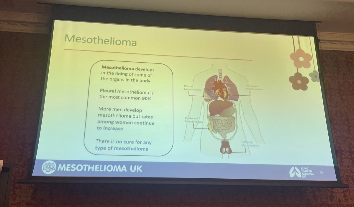 Brilliant introduction to #mesothelioma by <a href="/darloliz/">Liz Darlison MBE DL</a> at the #lcnuk2025 conference. 👏 

Really helpful guide on what to know and how <a href="/Mesouk/">Mesothelioma UK</a> and asbestos support groups can help patients 

<a href="/LD_Asbestos/">Leigh Day Asbestos</a>
