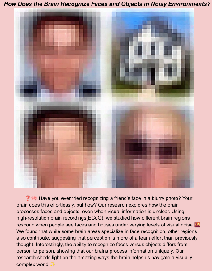 neuromatch's tweet image. 🎉 Impact Scholars Spotlight
How do we detect 😀 vs. 🏠 in the brain?
Öner, Amir Mohammad Vafaee Noughabi, & Ramesh Azarvand Damirchi investigated!
👏 Thanks to mentor Mansoureh Fahimi
🎬 Watch the talk buff.ly/eBiIYb1
📜Read the paper buff.ly/XzaXg7H