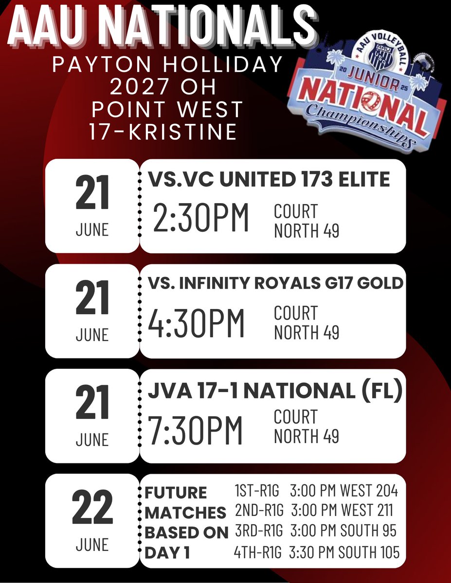 PaytonHolliday's tweet photo. ‼️‼️AAU NATIONALS ‼️‼️

Heading to Orlando today, Pool play starts on Saturday!! https://t.co/B0aPuI3ZzG