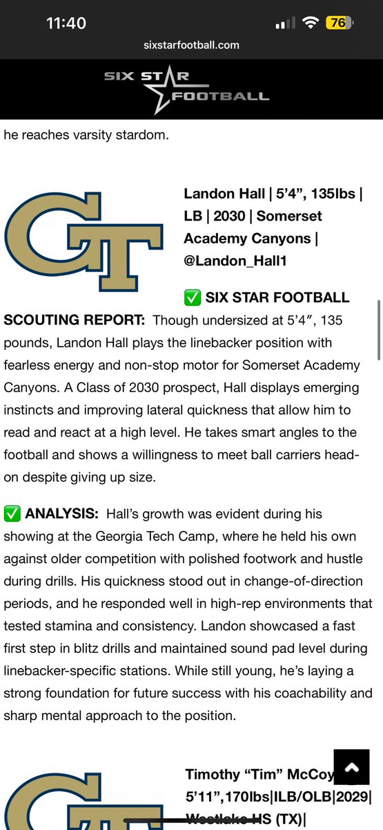 Thank you <a href="/sixstarfootball/">Six Star Football | PLUS+</a>  <a href="/SCanyonsFB/">Somerset Canyons Football</a>