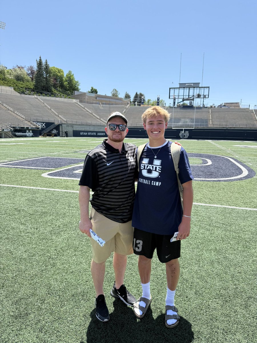 BodeHammond13's tweet image. Had a great time at the @USUFootball specialist camp yesterday! Thank you @Coach__Hunter and @IcemanCoaching for having me out and watching me kick! 

@Jp_kicker38 @RogueKicking @dyl_almond @Coach_Popp @KyanBrumfield @CoachClarkJ
