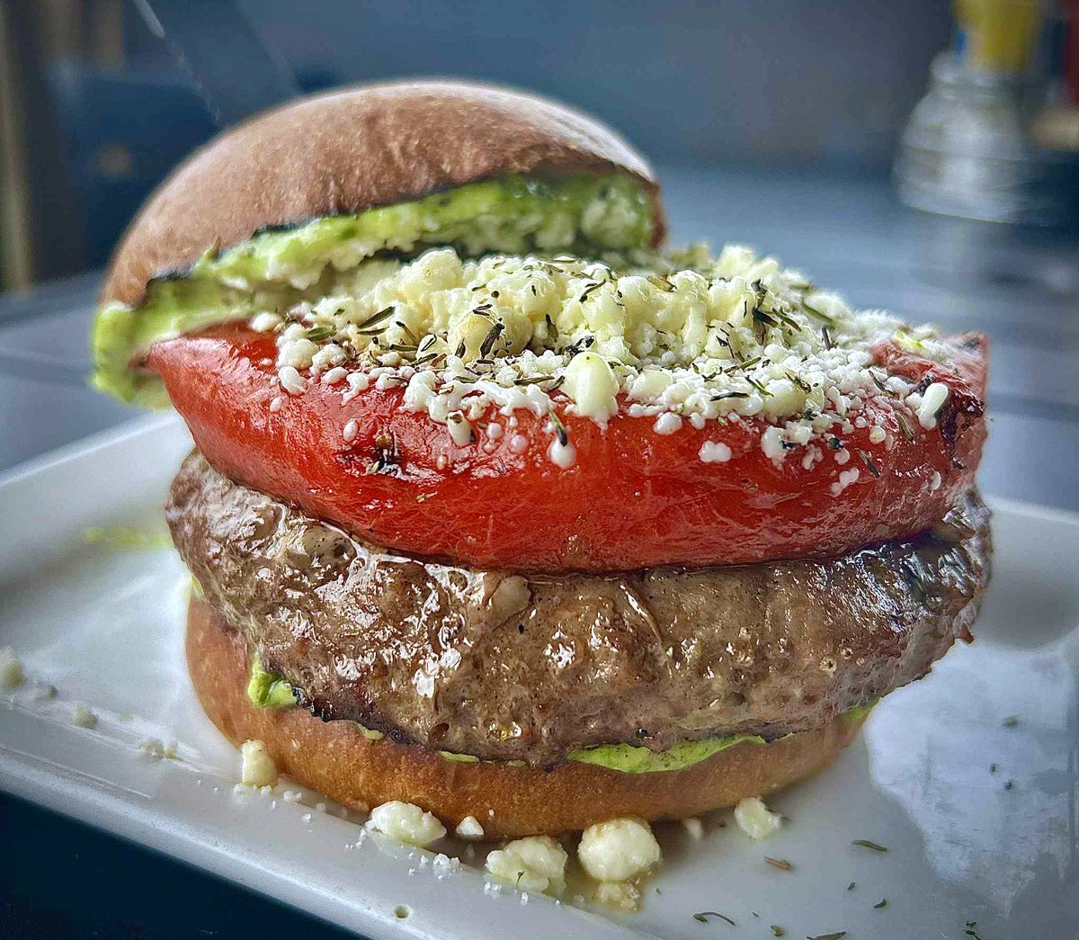 Get it before it's gone! Crow's Nest WEEKLY SPECIAL • 🍉 The Watermelon Crawl Burger 🍔: 1/2 lb. burger patty, char-grilled with sliced watermelon, pesto mayo, arugula, toasted feta, and thyme on a brioche bun - $19, comes with a choice of side. Available through June 20th