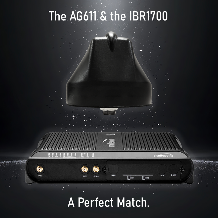 🚨 Meet the Power-Duo: Cradlepoint IBR1700 Enterprise Router + AG Antennas AG611 Enterprise Series Antenna 🚨

This rugged router + 11-lead Multi-MIMO antenna combo is redefining mobile Enterprise data solutions.

📶 Faster speeds

📡 Reliable connectivity

🚓 Built for fleets,