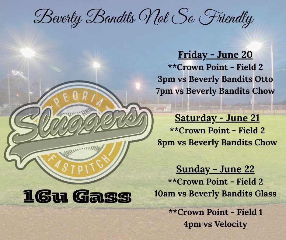 Katie Cox (@katie_cox15) on Twitter photo In Crown Point, IN this weekend! Ready to get back out there!! 🥎
<a href="/GoldPeoria/">Peoria Sluggers 16u Gass/18u Hayes</a> <a href="/EnosGass/">Renee Enos Gass</a> <a href="/BSherSB/">Barb Sherwood</a> <a href="/los_stuff/">Carlos Arias</a> <a href="/Softball_Home/">Softball Home🥎</a> <a href="/LegacyLegendsS1/">Legacy & Legends Softball</a> <a href="/ExtraInningSB/">EXTRA INNING SOFTBALL</a> <a href="/IHartFastpitch/">I❤️Fastpitch</a> <a href="/BrenttEads/">Brentt Eads</a> <a href="/TGETalent/">Top Gun Events-Talent</a> <a href="/CoastRecruits/">Coast 2 Coast Recruits</a> <a href="/SBRRetweets/">Softball Recruiting Reposts</a> In Crown Point, IN this weekend! Ready to get back out there!! 🥎
<a href="/GoldPeoria/">Peoria Sluggers 16u Gass/18u Hayes</a> <a href="/EnosGass/">Renee Enos Gass</a> <a href="/BSherSB/">Barb Sherwood</a> <a href="/los_stuff/">Carlos Arias</a> <a href="/Softball_Home/">Softball Home🥎</a> <a href="/LegacyLegendsS1/">Legacy & Legends Softball</a> <a href="/ExtraInningSB/">EXTRA INNING SOFTBALL</a> <a href="/IHartFastpitch/">I❤️Fastpitch</a> <a href="/BrenttEads/">Brentt Eads</a> <a href="/TGETalent/">Top Gun Events-Talent</a> <a href="/CoastRecruits/">Coast 2 Coast Recruits</a> <a href="/SBRRetweets/">Softball Recruiting Reposts</a>