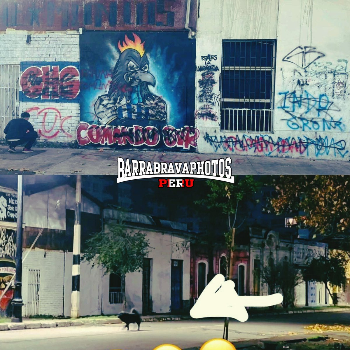 Barras de Universitario volvieron a rayar el mural de Chile Grone.

La gente de Thesafiantes facción de la Garra Blanca Colo Colo, que pertenecen a ese barrio, pintaron totalmente la fachada de blanco porque era muy repetitivo las veces que le rayaban el mural a los blanquiazules