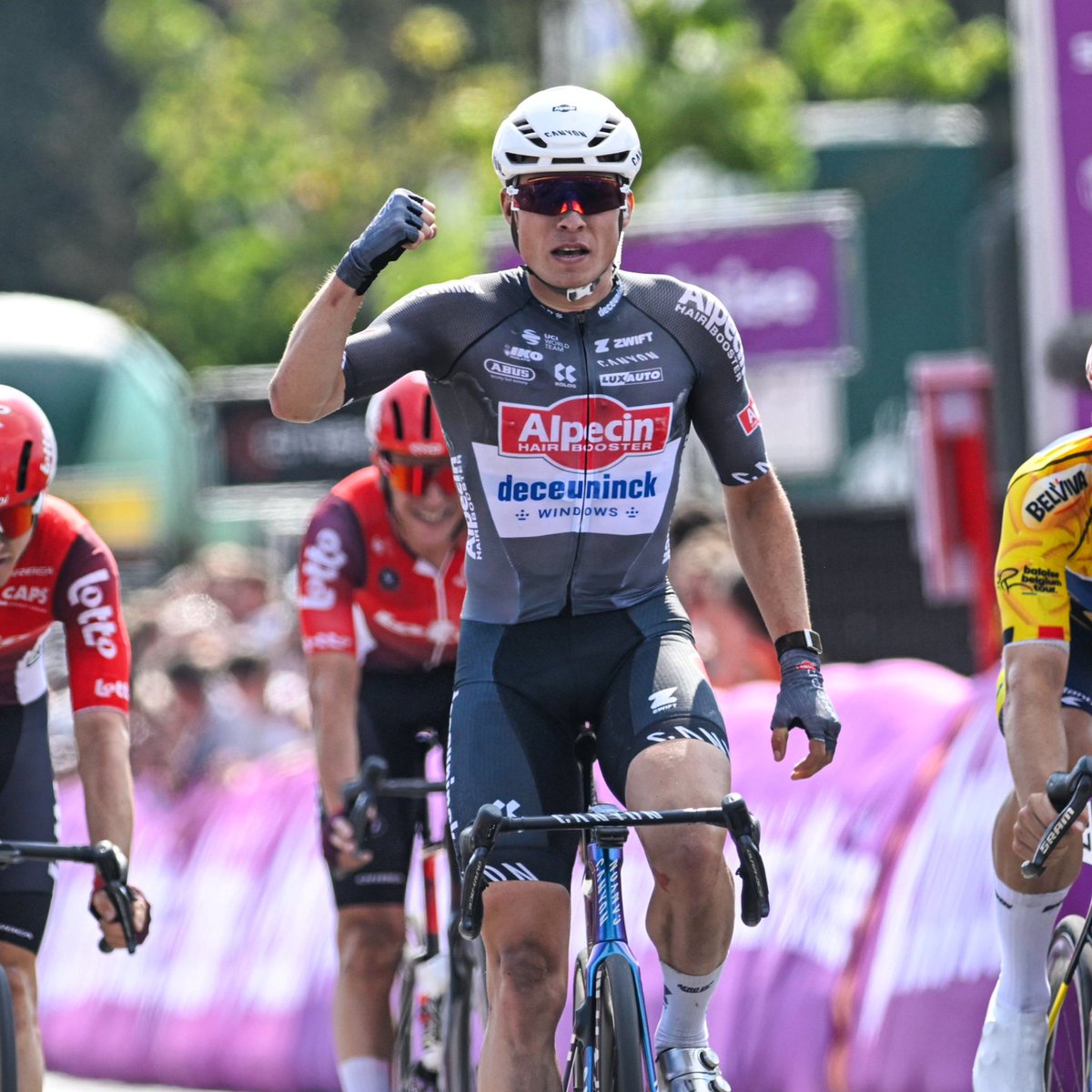 Alpecin-Deceuninck Cycling Team (@alpecindck) on Twitter photo Back to the sweet taste of victory! 🍬 <a href="/JasperPhilipsen/">Jasper Philipsen</a> powers to the win in Stage 2 of the <a href="/belgium_tour/">Baloise Belgium Tour</a>, a perfectly timed sprint to seal the deal! 💥
#AlpecinDeceuninck #BaloiseBelgiumTour #JasperPhilipsen #JasperTheMaster
📷 Photonews Back to the sweet taste of victory! 🍬 <a href="/JasperPhilipsen/">Jasper Philipsen</a> powers to the win in Stage 2 of the <a href="/belgium_tour/">Baloise Belgium Tour</a>, a perfectly timed sprint to seal the deal! 💥
#AlpecinDeceuninck #BaloiseBelgiumTour #JasperPhilipsen #JasperTheMaster
📷 Photonews