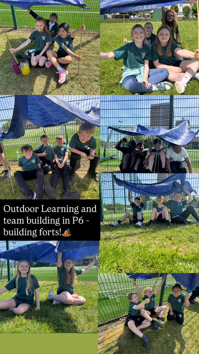 P6 Outdoor Learning
Mrs Maze's children had great fun working as teams to build forts as part of this week's Outdoor Learning.