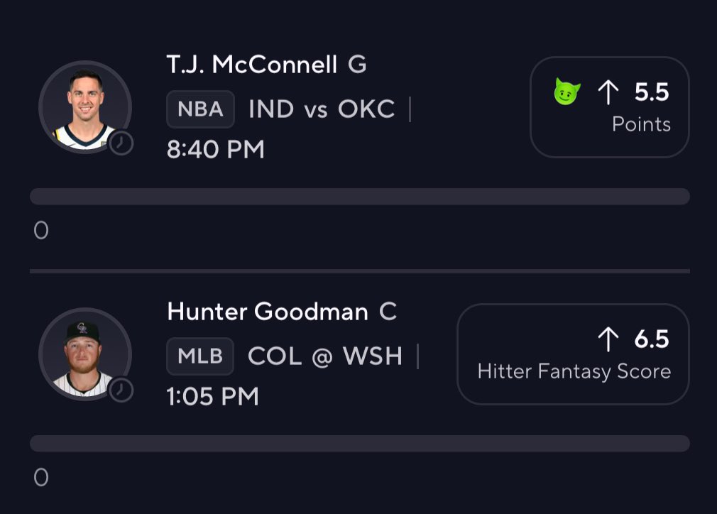 POTD🔥🔥🔥 (16-6-3)

Goodman O 6.5 FS

GOTD😈😈😈 (0-1-0)

McConnell O 5.5 PTS

#gamblingX #GamblingCommunity #GamblingTwitter #nba #NBAPlayoffs2025 #NHLPlayoffs #mlb #prizepicks #prizepicksmlb #pd #like #follow #retweet #viral #repost #x #TikTok