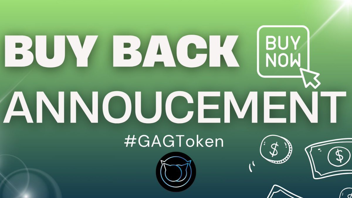 🔥 GAG Token Buys Back 5 Million Tokens from the Market!

✅ Buyback Completed
🔒 A Total of 38 Million Tokens Now Locked
💎 An Ecosystem Built on Trust and Value

Today marks a major milestone in the history of GAG Token:

A buyback of 5,000,000 GAG Tokens from the market has