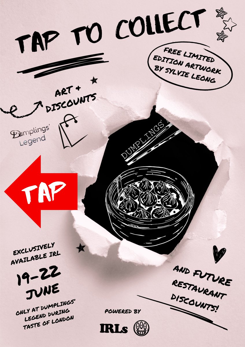 IRLS_xyz's tweet image. Art X Food.

Heading to Taste of London in Regents Park?

Try out Dumplings' Legend! 

While there collect a limited edition artwork, which also gives you 20% off Dumplings’ Legend &amp;amp; Love Dumplings’ Legend until end Sept 25. T&amp;amp;Cs apply.

Only avail IRL.

irls.xyz/mint/1424356937