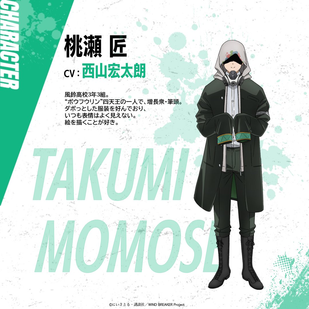 キャラクターページが更新！ TVアニメ「WIND BREAKER」Season2