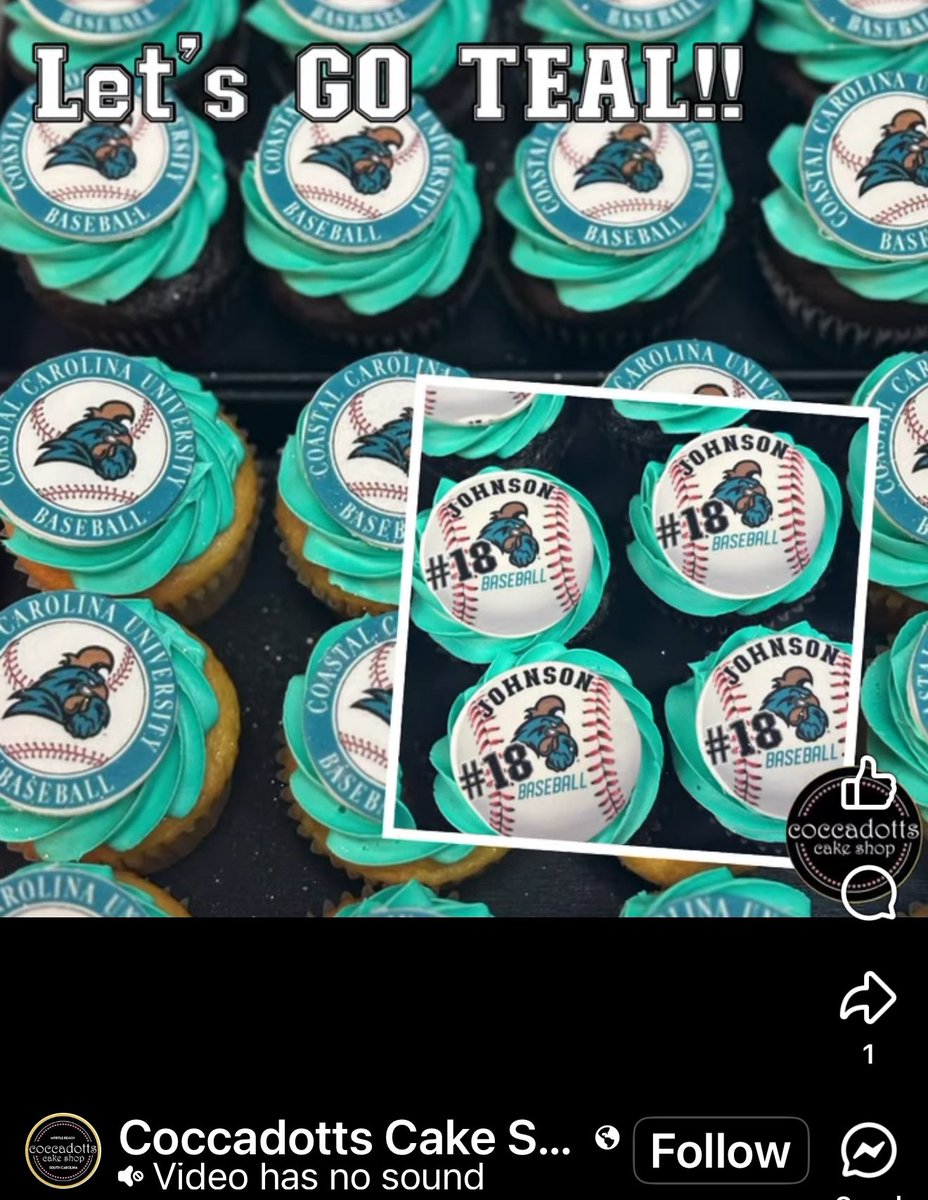 Tim Johnson (@ccubb18_dad) on Twitter photo Local peeps! Let locals help locals! Please go by <a href="/Coccadotts/">Coccadotts Cake Shop</a> in Surfside & support CCU and Hayden with these awesome cupcakes! Even have a #18 cupcake! Special people supporting OUR team! Local businesses matter! <a href="/CoastalBaseball/">Coastal Carolina Baseball</a> <a href="/GoCCUsports/">Coastal Carolina Athletics</a> <a href="/SHSBaseball20/">Socastee Braves Baseball</a> <a href="/cmiller05/">Chance Miller</a> Local peeps! Let locals help locals! Please go by <a href="/Coccadotts/">Coccadotts Cake Shop</a> in Surfside & support CCU and Hayden with these awesome cupcakes! Even have a #18 cupcake! Special people supporting OUR team! Local businesses matter! <a href="/CoastalBaseball/">Coastal Carolina Baseball</a> <a href="/GoCCUsports/">Coastal Carolina Athletics</a> <a href="/SHSBaseball20/">Socastee Braves Baseball</a> <a href="/cmiller05/">Chance Miller</a>