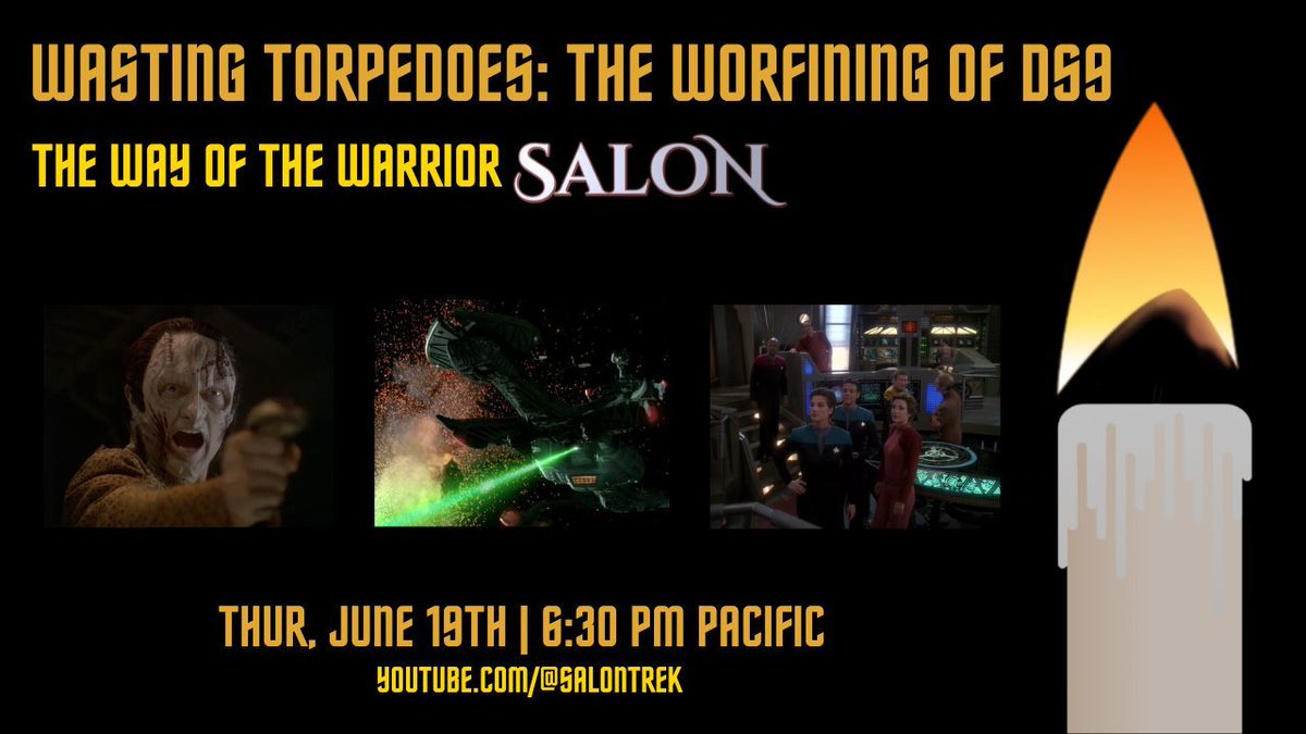 Tonight! 

Join us Tinyurl.com/SalonJune19

#StarTrek #Worf