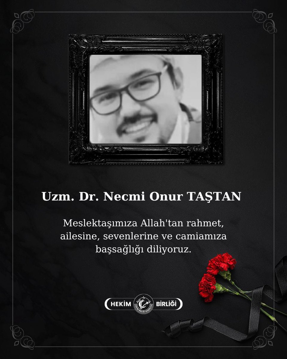 SBÜ İstanbul Zeynep Kamil Kadın ve Çocuk Hastalıkları Hastanesi’nde Anesteziyoloji ve Reanimasyon Uzmanı olarak görev yapan, Hekim Birliği Sendikası üyesi meslektaşımız Uzman Dr. Necmi Onur TAŞTAN’ın vefatını öğrenmenin üzüntüsü içindeyiz.
Meslektaşımıza Allah’tan rahmet;