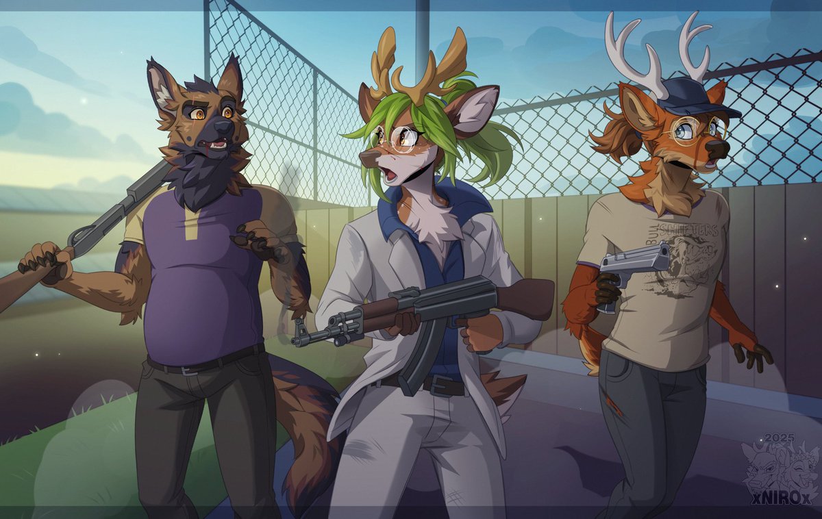 Ragnarosslyng's tweet image. Left 4 Dead themed c0mm for @PeatzDj !
#furry