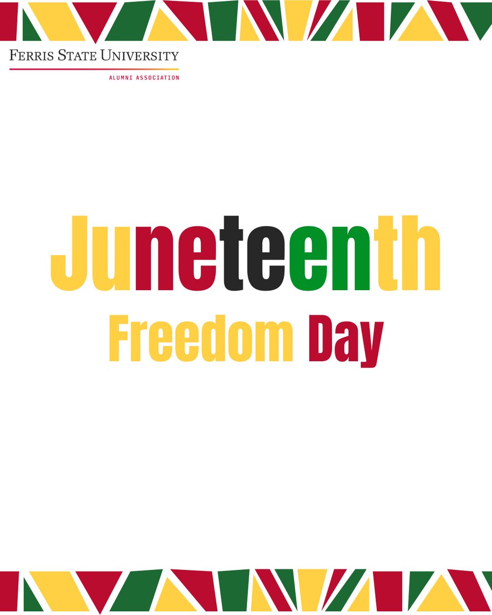 FerrisAlumni's tweet image. Happy Juneteenth, Bulldogs! ❤️💚🖤

#FERR1S #FerrisForward #BulldogForLife