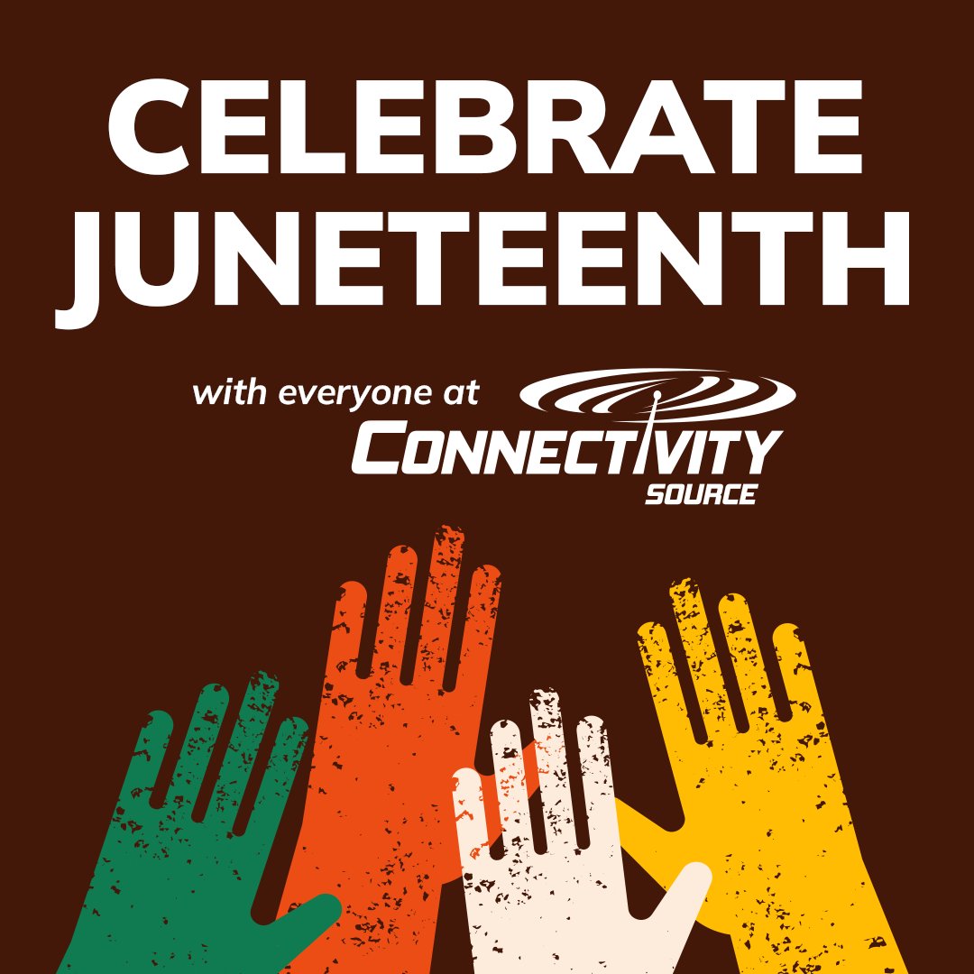 Join Connectivity Source in celebrating #Juneteenth today! On this day in 1865, Union troops read the Emancipation Proclamation aloud in Galveston, Texas, liberating the remaining slaves in the state.