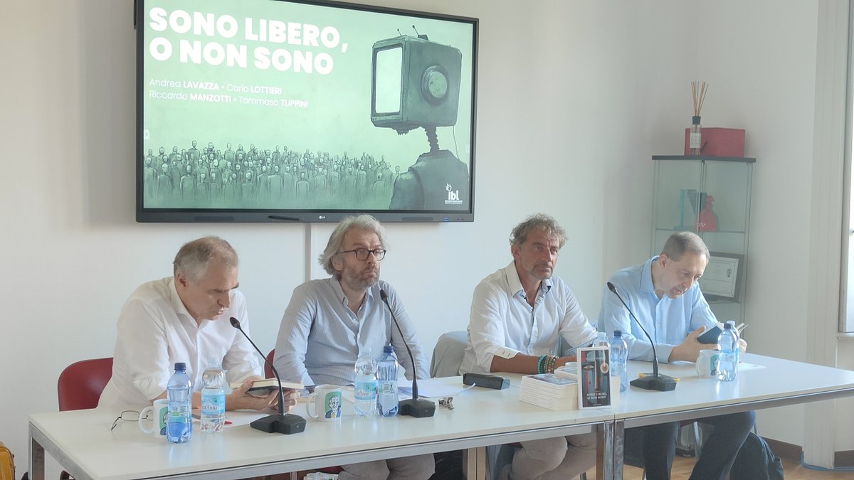 istbrunoleoni's tweet image. 🔴ADESSO LIVE
Per la presentazione di Sono libero, o non sono, di @RiccardoManzot2 per @liberilibri_ed, con @AndreaLavazza, Tommaso Tuppini, e @CarloLottieri 

▶️SEGUI LA DIRETTA
bit.ly/sono-libero-pr…
