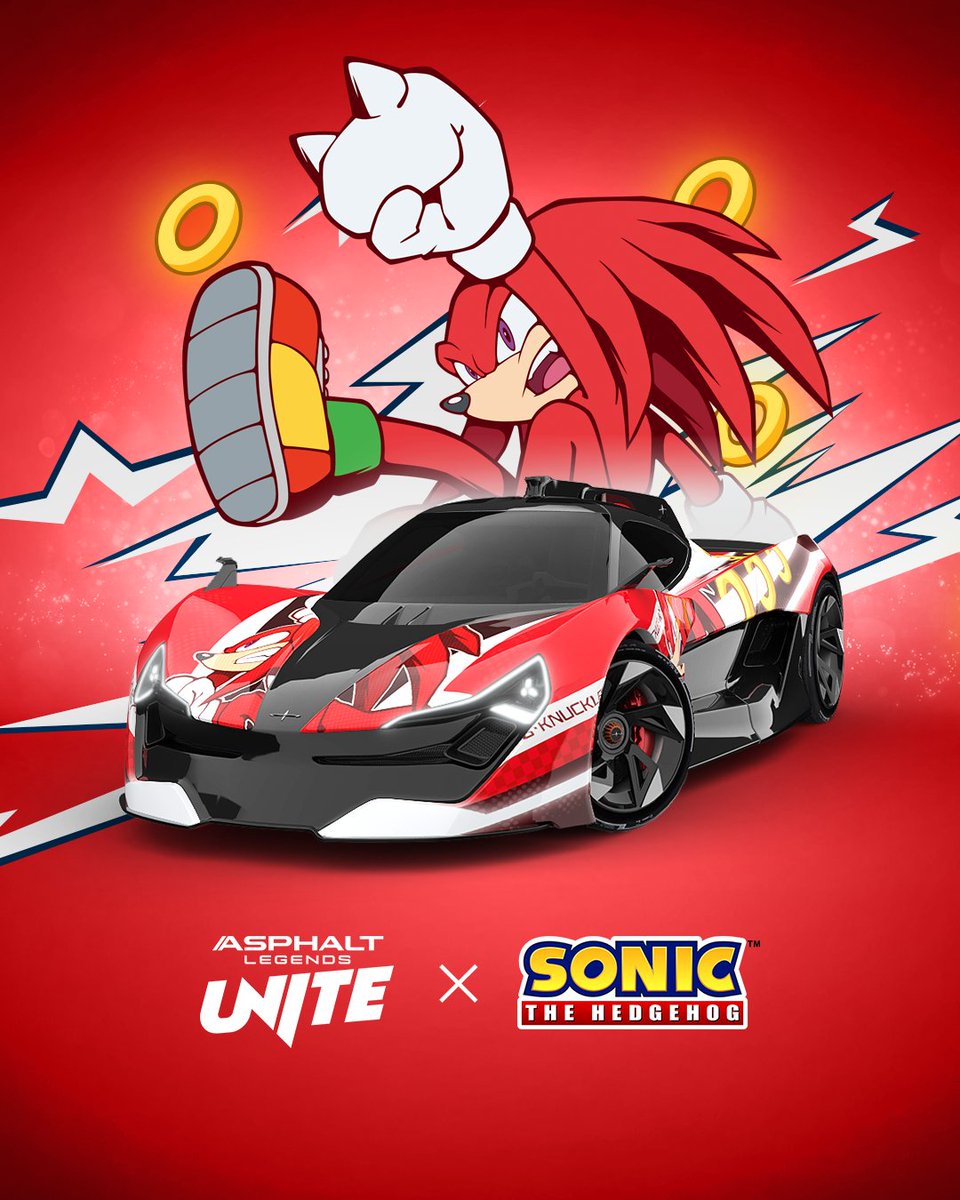 In Asphalt, you're either the one who knocks, or you're the one who chuckles. Make your stance clear with Knuckles.

Shine brighter than the Master Emerald with Knuckles the Echidna's Decal, now available in ALU.