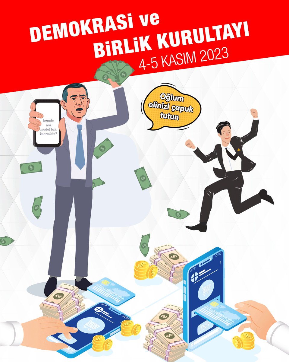 HODRİ MEYDAN!
O il başkanlığı koltuğu; halkın dertlerine tercüman olmanız, yoksulun, işsizin, emekçinin hakkını savunmanız içindir!

O koltuk, şaibeyi, hırsızlığı, rant düzenini aklamak için değil; halkın onurunu korumak içindir!

81 il başkanının bu telaşı nedir? 
Kimi, neden