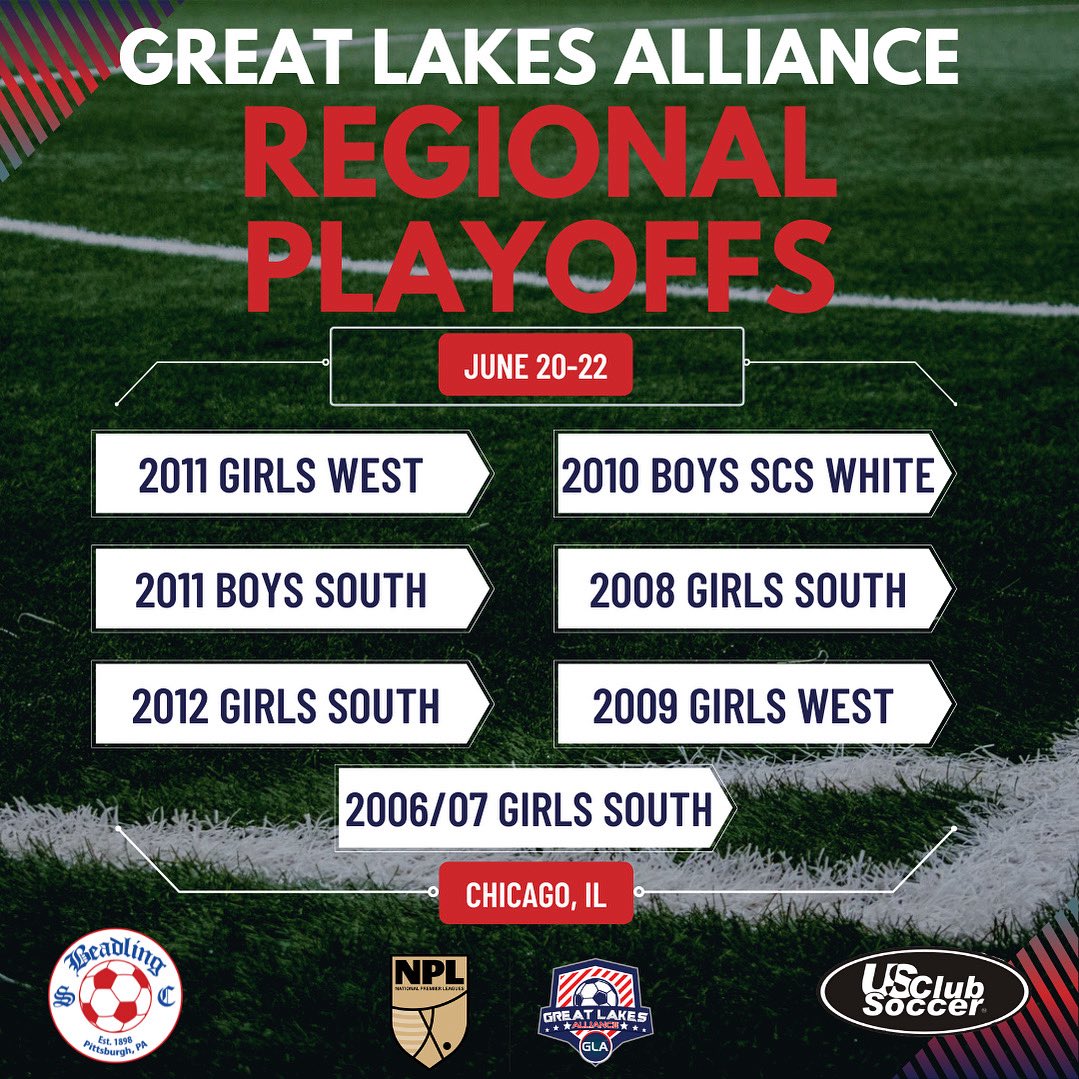 Good luck to our teams that will be competing this weekend in the NPL/GLA Regional Playoffs 🙌🏼 #WearTheB