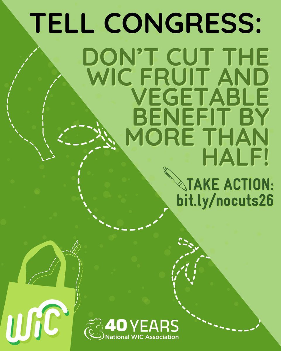 Increases in #WIC benefits have been shown to ⬆️ elevate the amounts of healthy foods consumed by WIC kids. Tell Congress: More healthy foods make for healthier kids! 📢Take action: bit.ly/nocuts26 #WICWorks