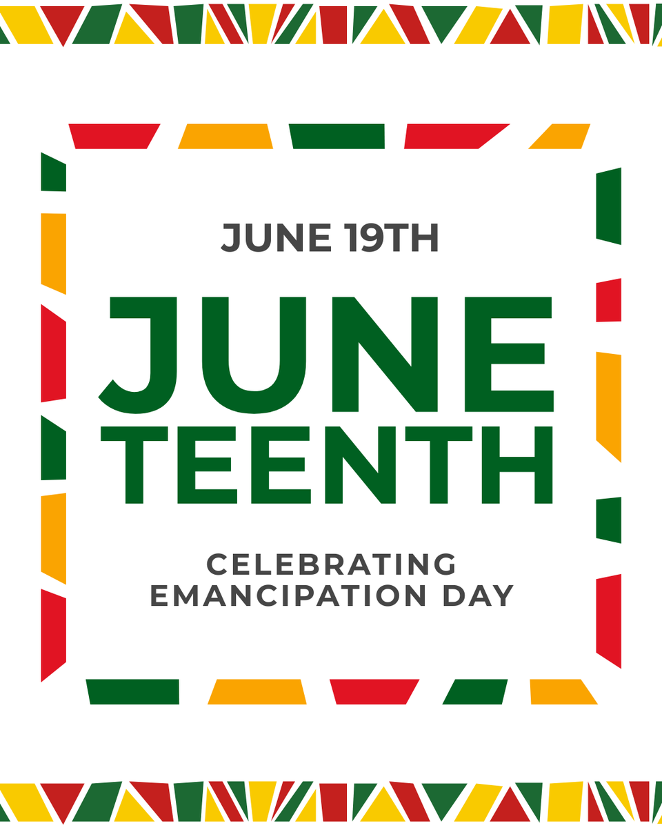 Today, we celebrate Juneteenth — the day marking the emancipation of the last enslaved African Americans in 1865. We hope you'll join us in recognizing the strength, resilience and contributions of Black communities in Oklahoma and across the nation.