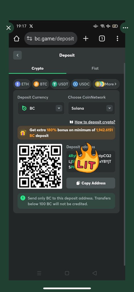 picking 10 person to send 20u of $BC in 24hours !Retweet !Follow !and drop your $bc deposit page in comments!!