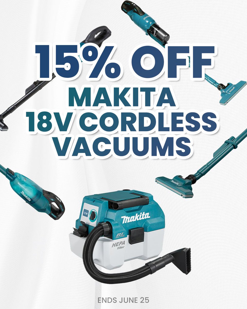 Take 15% Off a Makita 18V Cordless Vacuum! Ends June 25!