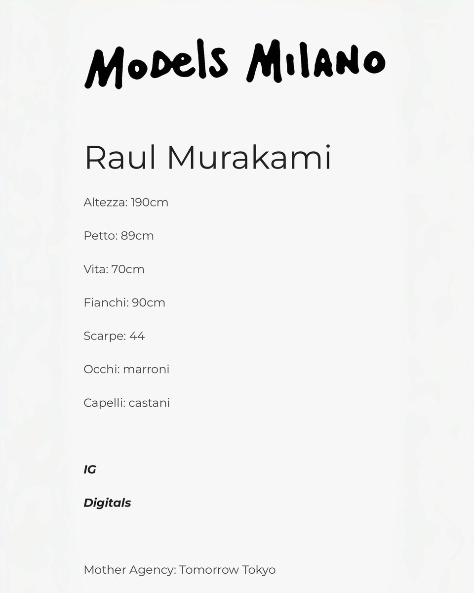 Raul_Labo's tweet image. RAUL MURAKAMI🤍

#ラウール
#Raul

#MODELSMILANO