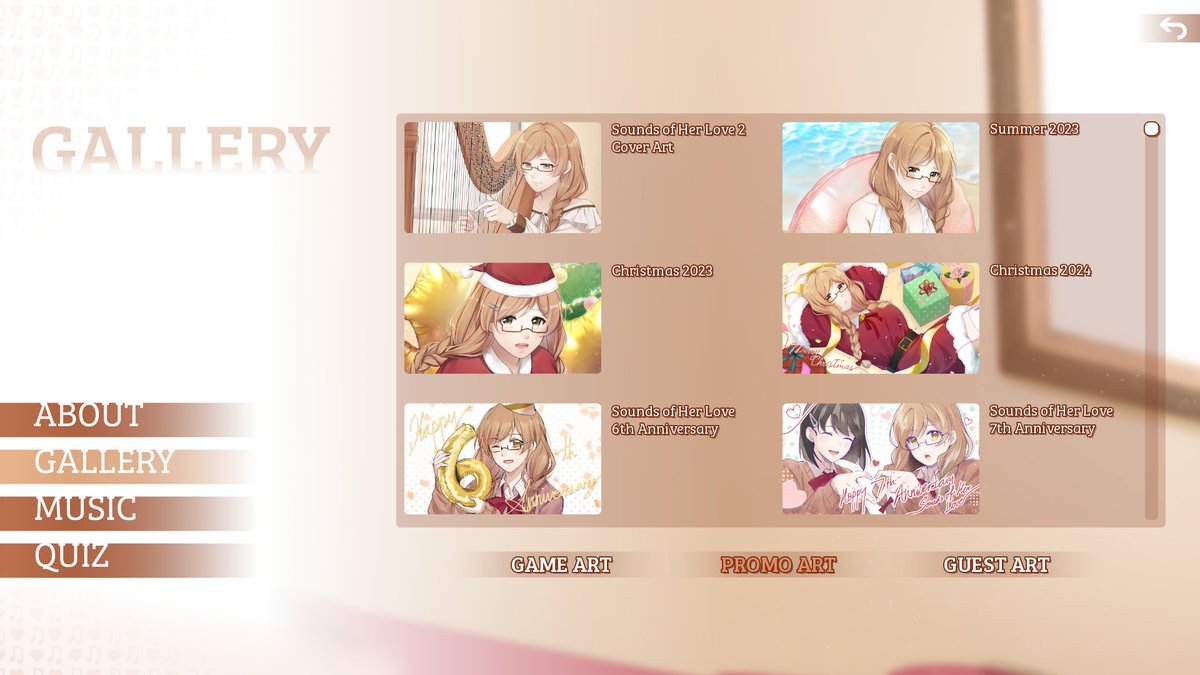 Sounds of Her Love 2 arrives in 1 day! Thank you all so much for the support!

Want a trip down memory lane? We've added an (<a href="/kimiyotosan/">Kimi きみ @ Busy (pinned)</a>) art gallery for all of our promotional artwork (with a final picture coming tomorrow... 👀)!