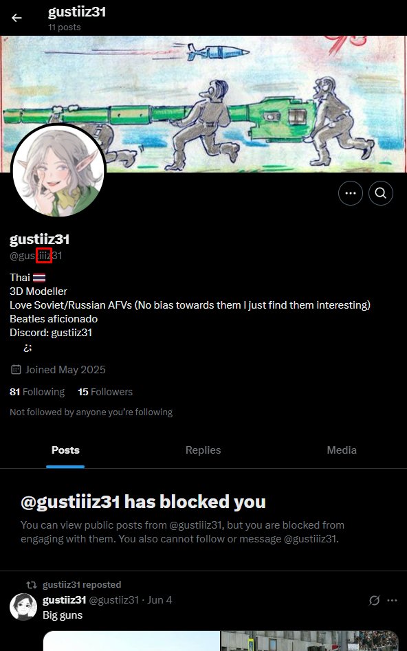 Oh yeah someone's trying to impersonate me for some reason. I didn't really gave a damn but I felt like y'all should know this (I've got like 3 dms from other people talking about this already).