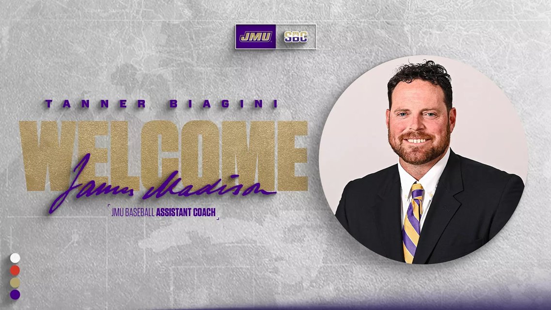 Dave Riggert (@daveriggert) on Twitter photo Get to know new James Madison Baseball Assistant Coach Tanner Biagini.
Coach Biagini, who played for Coach Ike at VMI, comes to JMU from Radford, and also coached at Towson, Lafayette and Richmond.
π bit.ly/4e9P5hX
<a href="/JMUBaseball/">JMU Baseball</a> | <a href="/BiaginiBaseball/">Tanner Biagini</a> Get to know new James Madison Baseball Assistant Coach Tanner Biagini.
Coach Biagini, who played for Coach Ike at VMI, comes to JMU from Radford, and also coached at Towson, Lafayette and Richmond.
π bit.ly/4e9P5hX
<a href="/JMUBaseball/">JMU Baseball</a> | <a href="/BiaginiBaseball/">Tanner Biagini</a>