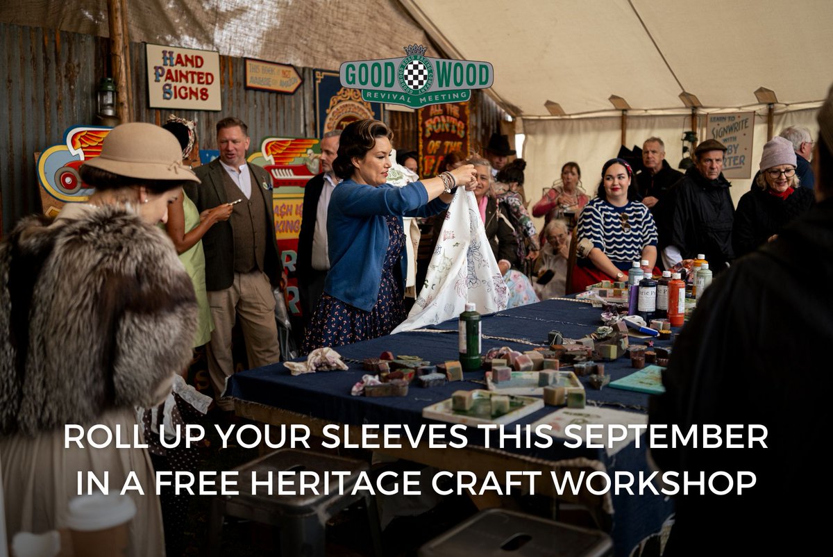 Goodwood Revival (@goodwoodrevival) on Twitter photo Join us in the Revival Style Village this September to learn heritage skills at The Workshop. From textile upcycling with Sewing Beeβs Georgie Carter to metalwork with Brenton West, leathercraft with Anu Bankole, and racecard binding with Maudie Casserly, thereβs something for Join us in the Revival Style Village this September to learn heritage skills at The Workshop. From textile upcycling with Sewing Beeβs Georgie Carter to metalwork with Brenton West, leathercraft with Anu Bankole, and racecard binding with Maudie Casserly, thereβs something for