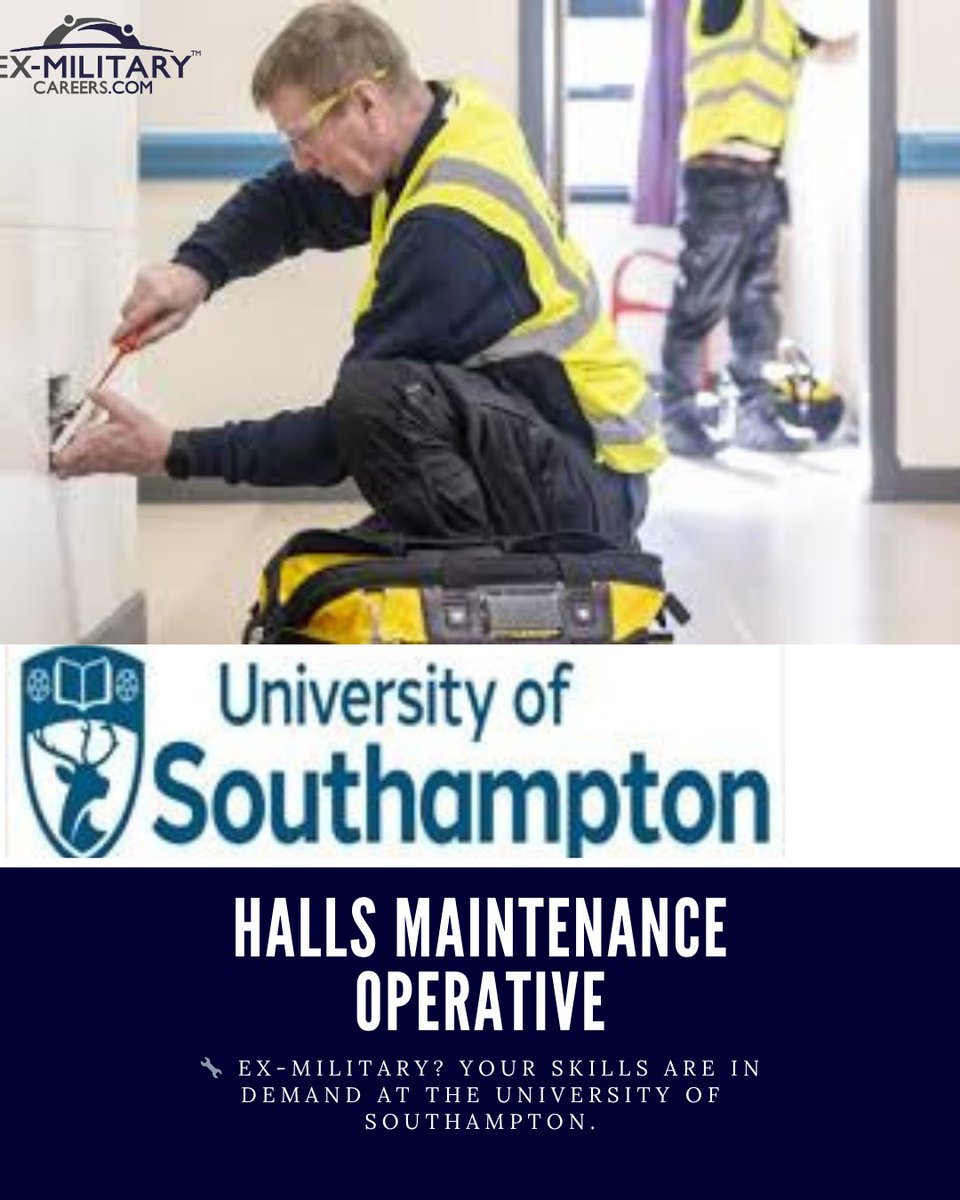 🔧 New Opportunity: Halls Maintenance Operative – University of Southampton 🔧

ex-militarycareers.com/job/halls-main…