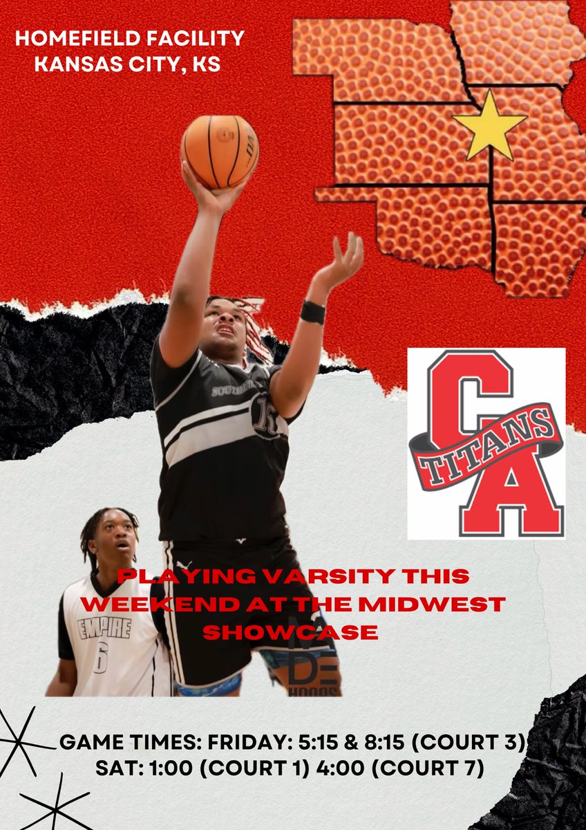 Excited to get to compete as an incoming freshman with the <a href="/CATitansMBB/">Carl Albert Men’s Basketball</a> varsity this weekend. Here’s our games times for the <a href="/MW_Showcase/">Midwest Showcase</a> <a href="/OkieBall_1/">OkieBall</a> <a href="/CAA_Bball_Ok/">Paul Harvey</a>