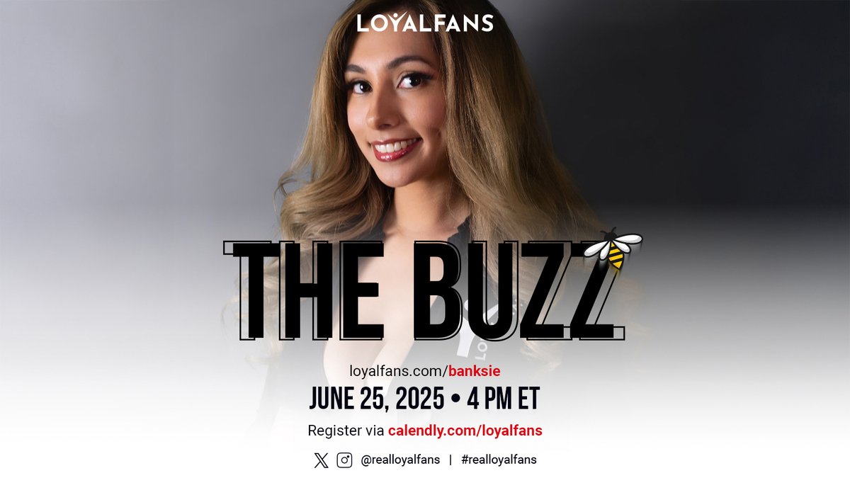 📣 Don't miss next week's Buzz! 📣 

Come check out The Buzz with Banksie 🤩

The 4th Wed of every month at 4pm ET - including NEXT WED June 25! 

Event wrap-ups, interviews &amp; so much more! Bee there 🐝 

Register in advance ➡️ calendly.com/loyalfans