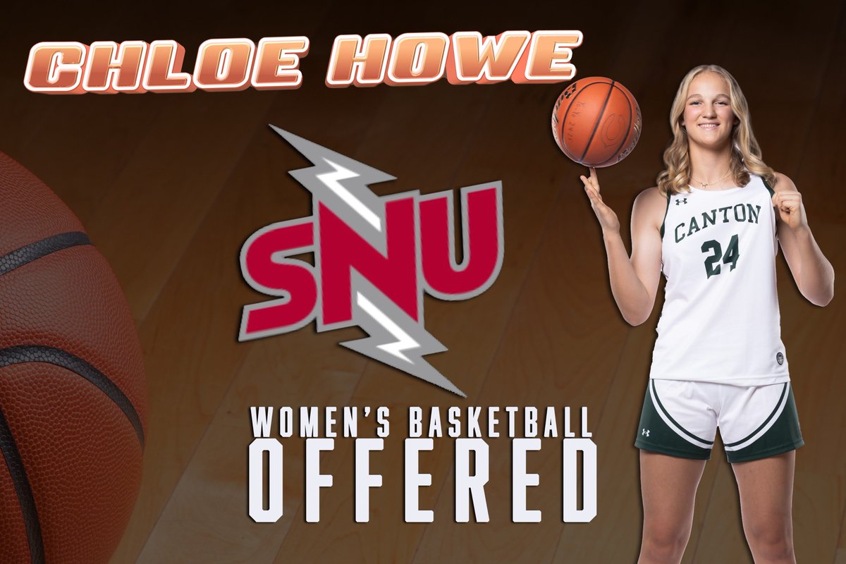 Chloe Howe (@chloe_howe24) on Twitter photo I am so thankful to receive an offer from <a href="/SNUwbb/">SNU Women's Basketball</a> after a great conversation with <a href="/thecoachtmay/">Trent May</a>. I'm excited for the opportunity!
<a href="/eaglettesBB/">Canton Basketball</a> <a href="/BasketballLone/">Gene Smith</a> <a href="/CoachFParks/">Frankie Parks</a> <a href="/TeamLexHoops/">Team Lex Basketball</a> I am so thankful to receive an offer from <a href="/SNUwbb/">SNU Women's Basketball</a> after a great conversation with <a href="/thecoachtmay/">Trent May</a>. I'm excited for the opportunity!
<a href="/eaglettesBB/">Canton Basketball</a> <a href="/BasketballLone/">Gene Smith</a> <a href="/CoachFParks/">Frankie Parks</a> <a href="/TeamLexHoops/">Team Lex Basketball</a>
