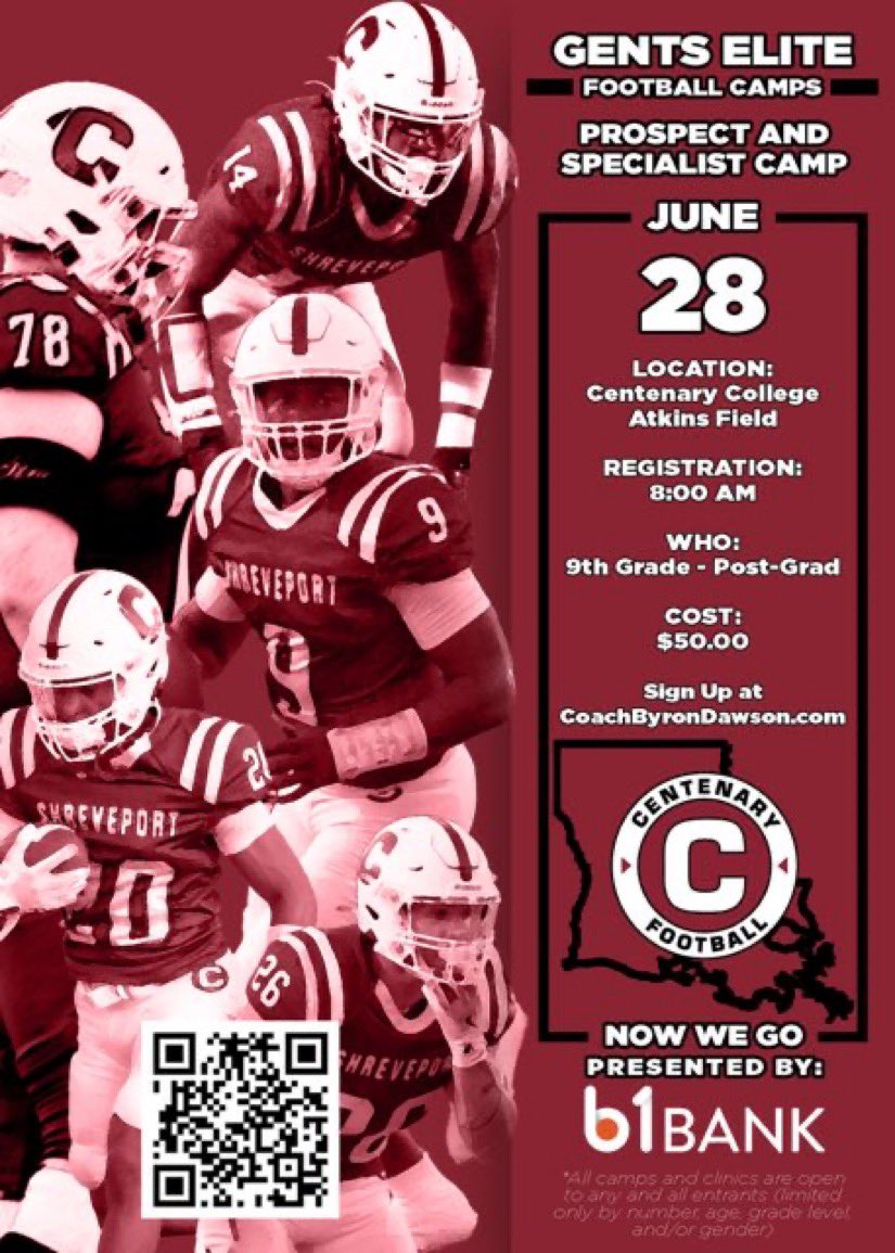 Justin Montgomery (@justin_monty9) on Twitter photo Blessed to receive a camp invite from <a href="/CoachBrown_/">Calvin Brown</a> <a href="/Gents_Football/">Centenary Football</a> and will be attending!
<a href="/4thQtMentality/">๐๐จ๐๐๐ก ๐
๐ฎ๐ฌ๐</a> <a href="/AbbevilleFB25/">ABBEVILLE FOOTBALL</a>
#NoDepositNoReward Blessed to receive a camp invite from <a href="/CoachBrown_/">Calvin Brown</a> <a href="/Gents_Football/">Centenary Football</a> and will be attending!
<a href="/4thQtMentality/">๐๐จ๐๐๐ก ๐
๐ฎ๐ฌ๐</a> <a href="/AbbevilleFB25/">ABBEVILLE FOOTBALL</a>
#NoDepositNoReward