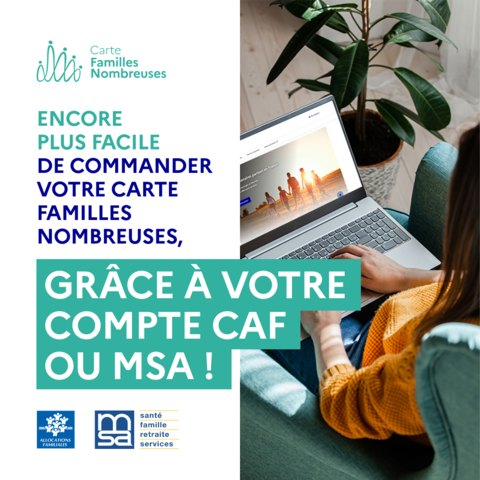 🌞 La Carte Familles Nombreuses, un coup de pouce pour les sorties en famille.
Réductions sur les transports, les loisirs, les courses…
La demande est désormais simplifiée via le compte MSA : plus besoin de justificatifs.
📲 Infos et demande en ligne :
🔗 carte-familles-nombreuses.gouv.fr